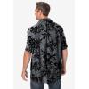 imageKingSize Mens Big ampamp Tall Tropical Rayon ShortSleeve ShirtBlack Stripe Floral