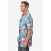 imageKingSize Mens Big ampamp Tall Tropical Rayon ShortSleeve ShirtCool Blue Floral