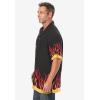 imageKingSize Mens Big ampamp Tall Tropical Rayon ShortSleeve ShirtFlames