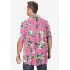imageKingSize Mens Big ampamp Tall Tropical Rayon ShortSleeve ShirtPink Hibiscus
