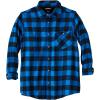 imageKingSize Mens Big ampamp Tall Boulder Creek Flannel ShirtBright Blue Buffalo Check