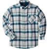 imageKingSize Mens Big ampamp Tall Boulder Creek Flannel ShirtStone Plaid