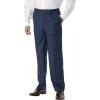 imageKingSize Mens Big ampamp Tall Easy Movement PlainFront Expandable Dress PantsNavy Check