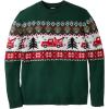 imageKingSize Mens Big ampamp Tall Holiday Crewneck SweaterGreen Tree Fair Isle