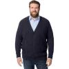 imageKingSize Mens Big ampamp Tall ShoremanS Cardigan Cable Knit SweaterHeather Navy