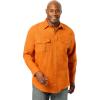 imageKingSize Mens Big ampamp Tall Signature Solid Flannel ShirtBurnt Orange
