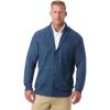 imageKingSize Mens Big ampamp Tall Soft Cable Knit Shawl Collar CardiganIndigo Marl