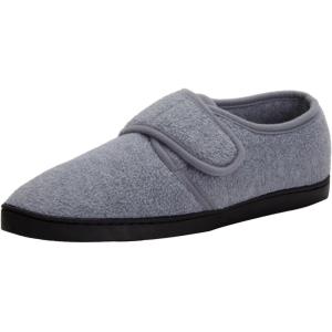 imageKingSize Mens Adjustable Fleece SlippersCharcoal 0012