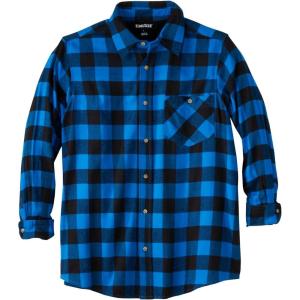 imageKingSize Mens Big ampamp Tall Boulder Creek Flannel ShirtBright Blue Buffalo Check