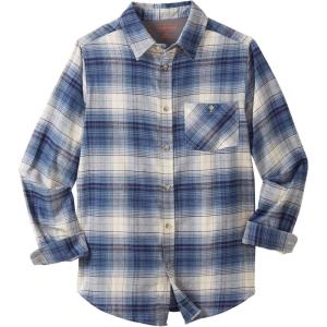 imageKingSize Mens Big ampamp Tall Boulder Creek Flannel ShirtNavy Plaid