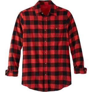 imageKingSize Mens Big ampamp Tall Boulder Creek Flannel ShirtRed Buffalo Check