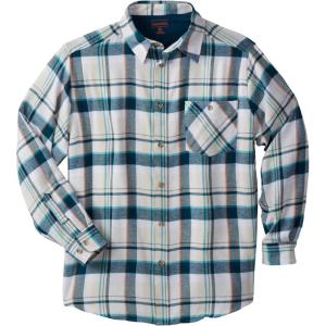 imageKingSize Mens Big ampamp Tall Boulder Creek Flannel ShirtStone Plaid