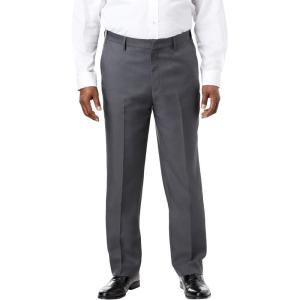 imageKingSize Mens Big ampamp Tall Easy Movement PlainFront Expandable Dress PantsGrey