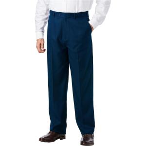 imageKingSize Mens Big ampamp Tall Easy Movement PlainFront Expandable Dress PantsNavy