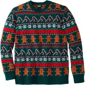 imageKingSize Mens Big ampamp Tall Holiday Crewneck SweaterHoliday Treat