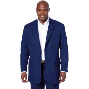 imageKingSize Mens Big ampamp Tall Linen Blend TwoButton Suit JacketNavy