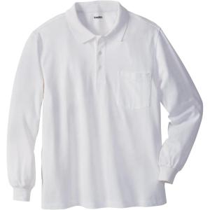 imageKingSize Mens Big ampamp Tall LongSleeve ShrinkLess Cotton Polo ShirtWhite