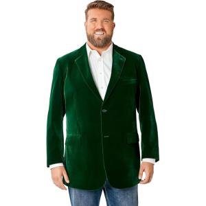 imageKingSize Mens Big ampamp Tall Tall Velvet BlazerEmerald