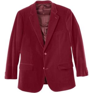 imageKingSize Mens Big ampamp Tall Tall Velvet BlazerRich Burgundy
