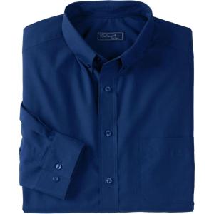 imageKingSize Mens Big ampamp Tall Tall WrinkleFree ButtonDown Collar Dress ShirtMidnight Navy