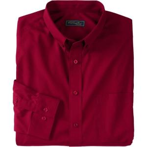 imageKingSize Mens Big ampamp Tall Tall WrinkleFree ButtonDown Collar Dress ShirtRich Burgundy