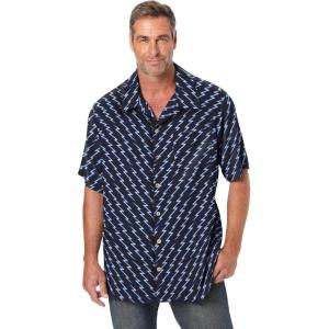 imageKingSize Mens Big ampamp Tall Tropical Rayon ShortSleeve ShirtLightning Bolt