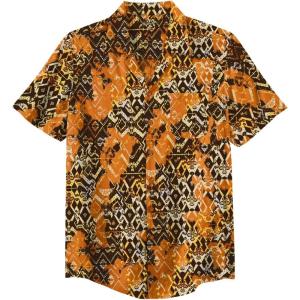 imageKingSize Mens Big ampamp Tall Tropical Rayon ShortSleeve ShirtOrange Tiki