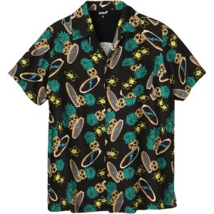 imageKingSize Mens Big ampamp Tall Tropical Rayon ShortSleeve ShirtSurfing Pineapple