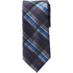 imageKingSize Mens Extra Long Classic Plaid TieBlue Plaid Dont Use