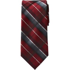 imageKingSize Mens Extra Long Classic Plaid TieRich Burgundy Plaid