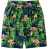 imageKingSize Mens Big ampamp Tall 8quot Printed Cargo Swim TrunksBlue Painterly Leaves