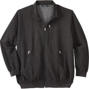 imageKingSize Mens Big ampamp Tall FullZip Fleece JacketHeather Charcoal