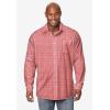 imageKingSize Mens Big ampamp Tall Tall The NoTuck Casual ShirtRed Geo