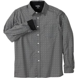 imageKingSize Mens Big ampamp Tall Tall The NoTuck Casual ShirtGrey Geo