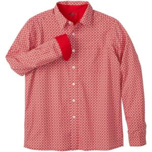 imageKingSize Mens Big ampamp Tall Tall The NoTuck Casual ShirtRed Geo