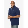 imageKingSize Mens Big ampamp Tall ShrinkLess Classic Cotton Polo ShirtNavy Flag Embroidery