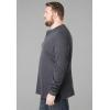 imageKingSize Mens Big ampamp Tall Tall WaffleKnit Thermal Henley TeeBlack