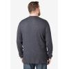 imageKingSize Mens Big ampamp Tall Tall WaffleKnit Thermal Henley TeeBlack