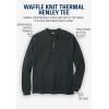 imageKingSize Mens Big ampamp Tall Tall WaffleKnit Thermal Henley TeeNavy
