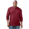 imageKingSize Mens Big ampamp Tall Tall WaffleKnit Thermal Henley TeeRich Burgundy