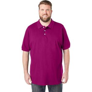 imageKingSize Mens Big ampamp Tall ShrinkLess Classic Cotton Polo ShirtDark Magenta