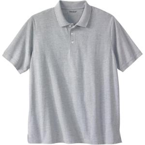 imageKingSize Mens Big ampamp Tall ShrinkLess Classic Cotton Polo ShirtHeather Grey