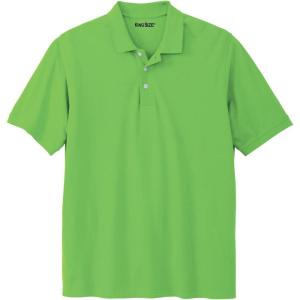 imageKingSize Mens Big ampamp Tall ShrinkLess Classic Cotton Polo ShirtLime