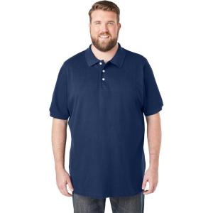 imageKingSize Mens Big ampamp Tall ShrinkLess Classic Cotton Polo ShirtNavy