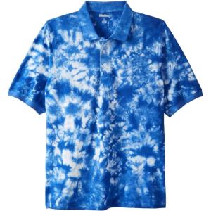 imageKingSize Mens Big ampamp Tall ShrinkLess Classic Cotton Polo ShirtRoyal Blue Marble