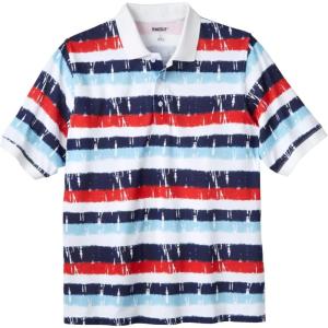 imageKingSize Mens Big ampamp Tall ShrinkLess Classic Cotton Polo ShirtTie Dye Stripe