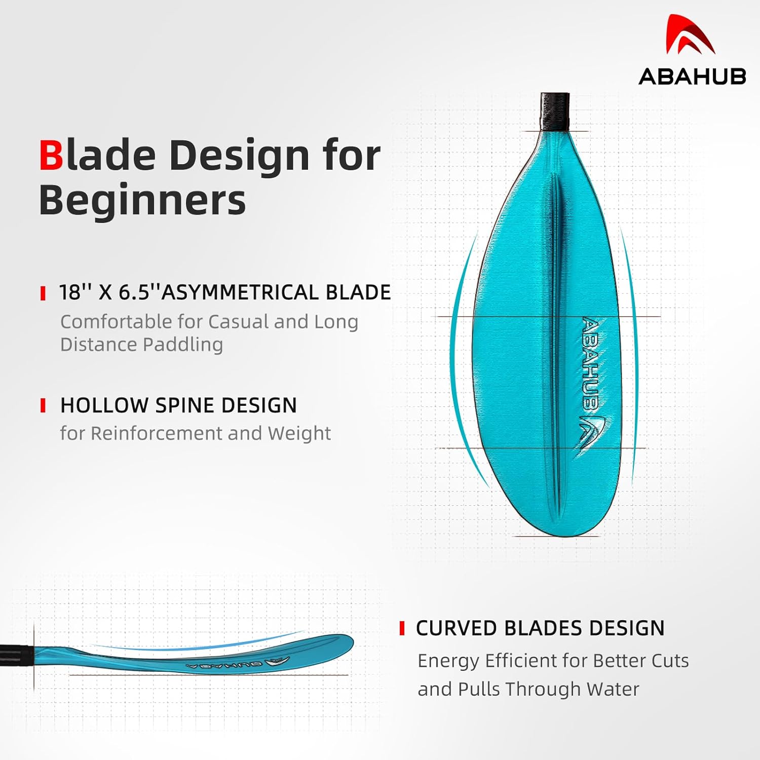 Abahub 1 x Carbon Kayak Paddles 905 Inches Kayaking Oars for Boating Canoeing with Free Paddle Leash Carbon Fiber Shaft BlackBlueGreenOrangeYellowWhiteRed Plastic Bladesteal