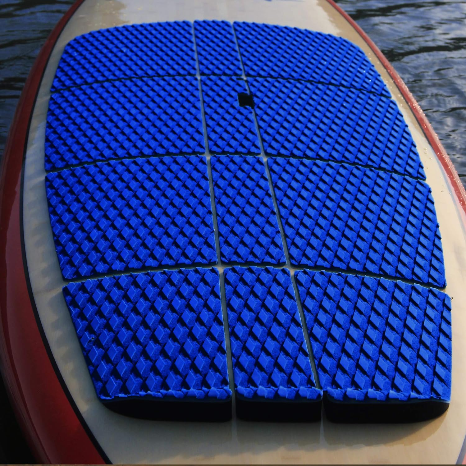 Abahub 12 Piece Surf SUP Deck Traction Pad Premium EVA with Tail Kicker 3M Adhesive for Paddleboard Longboard Surfboard BlackBlueGrayNavy BlueOrangeWhiteNavy Blue
