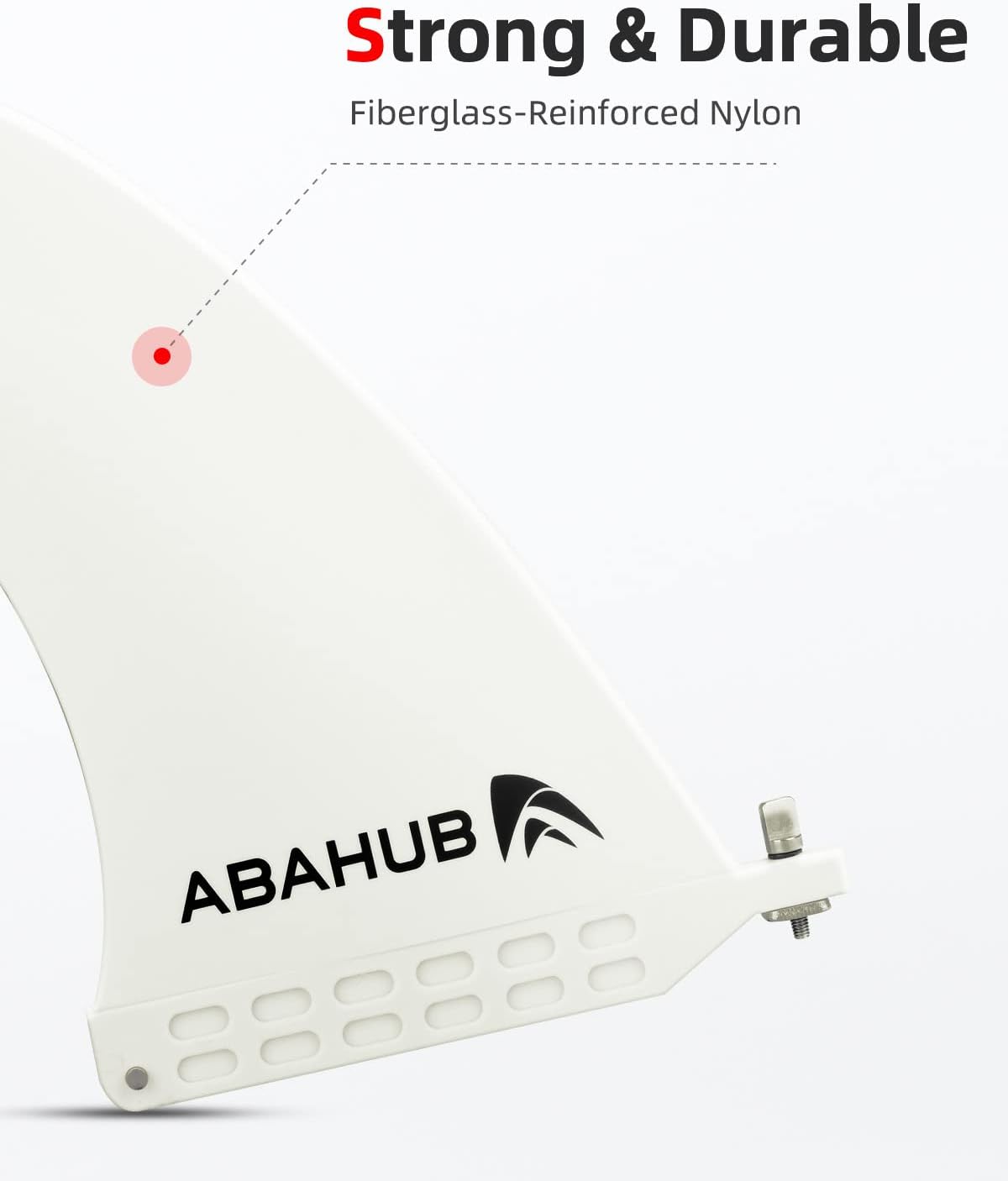 Abahub 9 SUP Single Center Fin No Tool Fin Screw Fiberglass Reinforeced 9 inch SUP Replacement Fins for Surfboard Standup Paddle Board Longboard BlackBlueWhitewhite