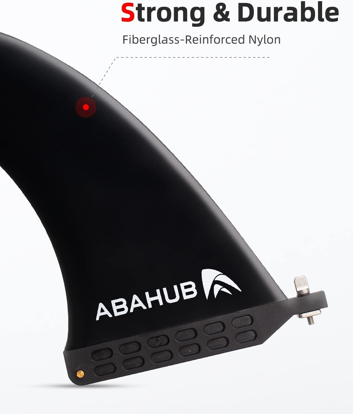 Abahub 9 SUP Single Center Fin No Tool Fin Screw Fiberglass Reinforeced 9 inch SUP Replacement Fins for Surfboard Standup Paddle Board Longboard BlackBlueWhiteblack